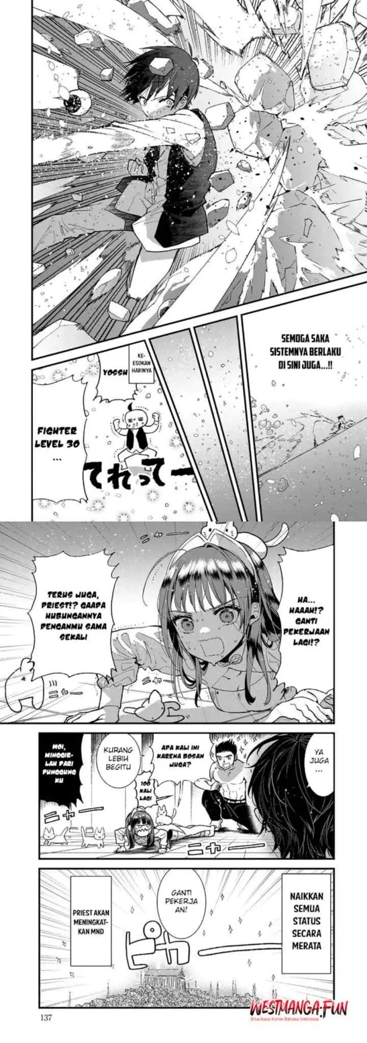 Ore, Yuusha janai desu kara. - VR Sekai no Chouten ni Kunrin Seshi Otoko. Tenseishi, Level 1 no Mushoku kara Restart suru chapter 4 halaman 11